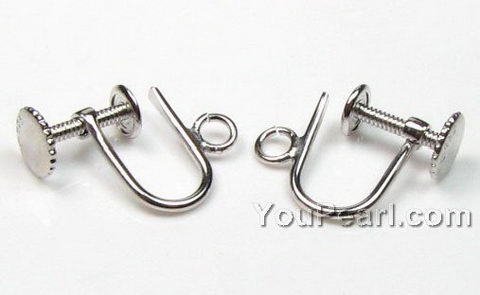 Screw back earring findings of 925 silver discounted wholesale online -  pearl jewelry wholesale