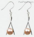 Pink potato fresh water pearl earrings discount sale, sterling silver
