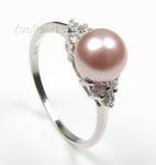 5-6mm freshwater pearl sterling lavender dress pearl ring, US size 9.5 5-6mm freshwater pearl sterling lavender dress pearl ring, US size 9.5