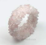Multi-strand stretchy rose quartz gem bracelet online direct sale