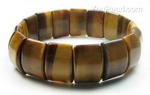 Elastic tiger eye gemstone bracelet whole sale, 15mm