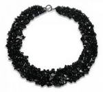 Black onyx gem stone multi-strand necklace whole sale online