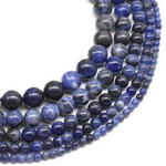 Sodalite, 8mm round, natural blue stone gem beads for sale
