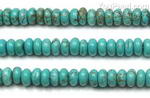 Turquoise, 5x8mm roundel, natural gem beads for sale online