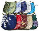 Wholesale round silk jewelry gift pouch factory direct, 11cm, 12 pcs